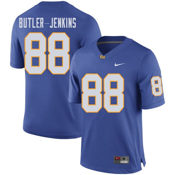 Men #88 Dontavius Butler-Jenkins Pittsburgh Panthers College Football Jerseys Sale-Royal